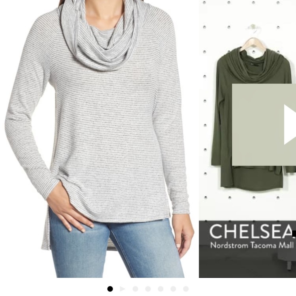 2 Gibson Cozy Convertible Neckline Tunics